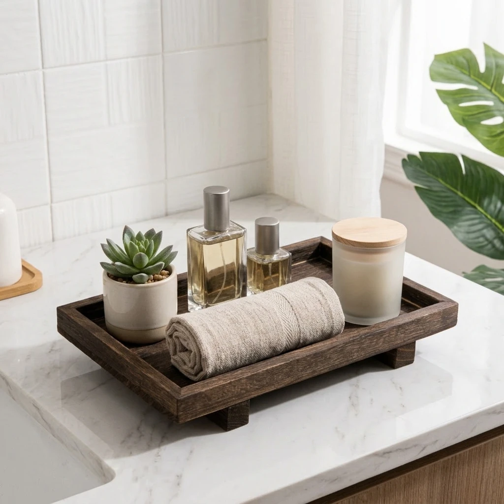 Home Edit Bathroom Storage - Bandeja de almacenamiento de escritorio de