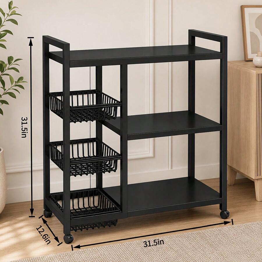 Home Edit Bathroom Storage - 1 unidad de estantería móvil para
