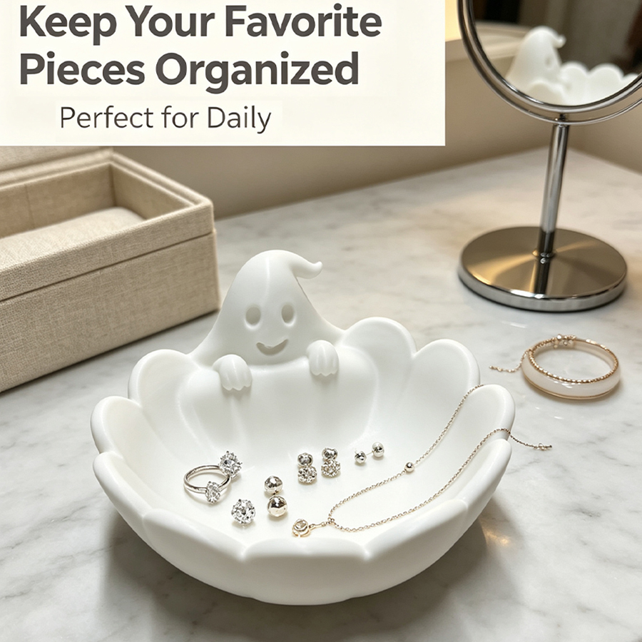 Home Essentials Bathroom Storage - Bandeja de joyería 3D con forma