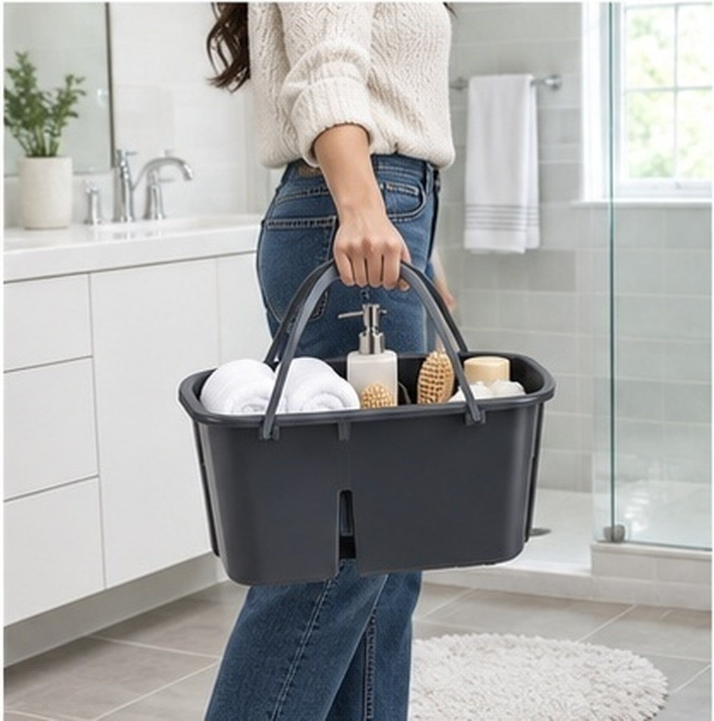 Home Essentials Bathroom Storage - 1 unidad: cesta de almacenamiento con