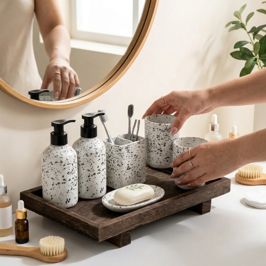 Bandeja de almacenamiento de e - Home Edit Bathroom Storage reseña y precio