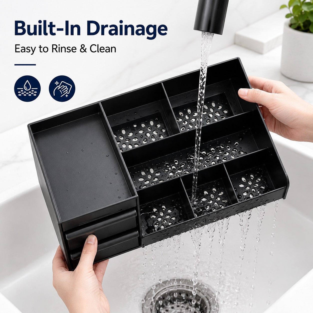 Organizador de maquillaje, con - Home Edit Bathroom Storage reseña y precio