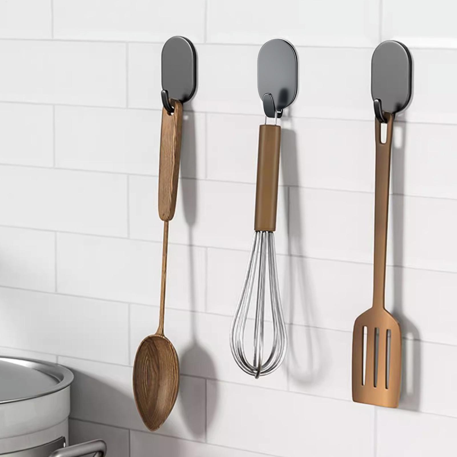 Ganchos adhesivos resistentes  - Home Bathroom Organizer reseña y precio