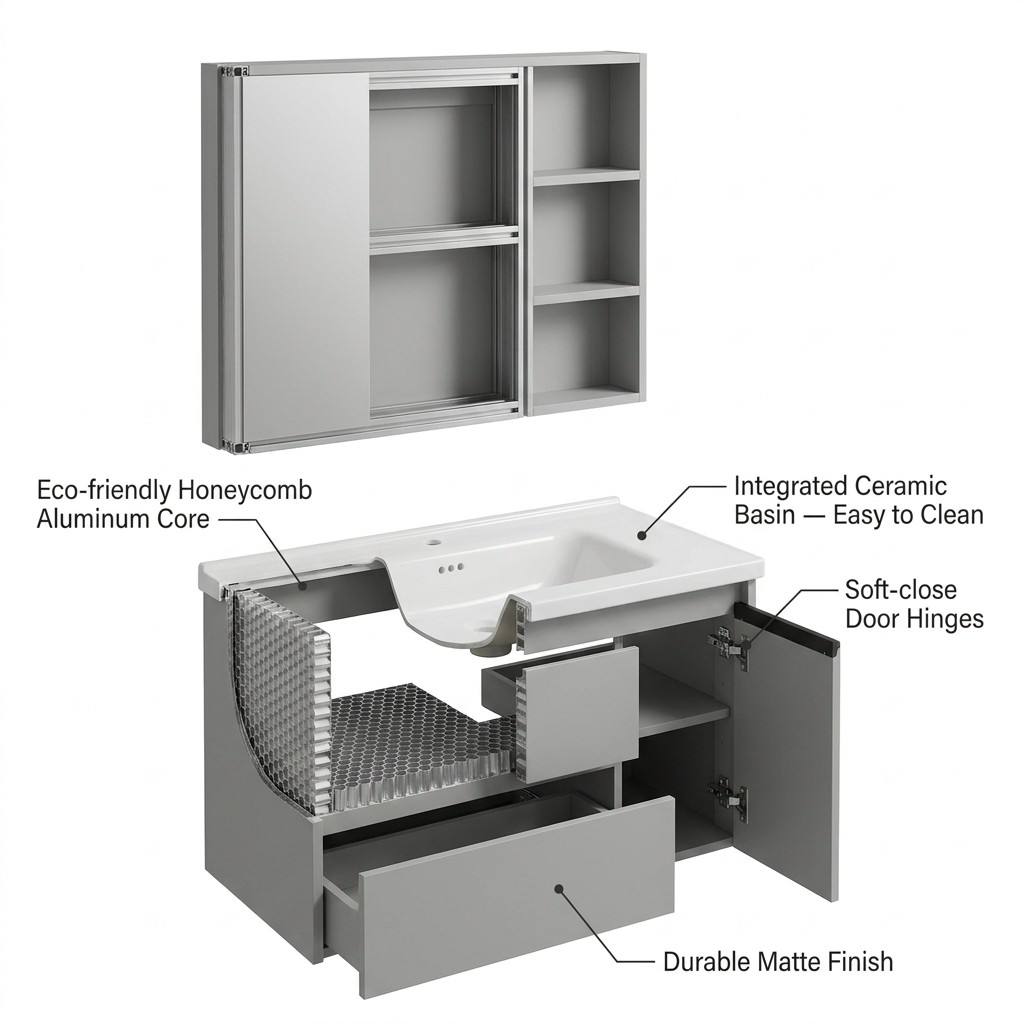 Mueble de Baño Moderno y Ecoló - Home Bathroom Vanity Combo reseña y precio